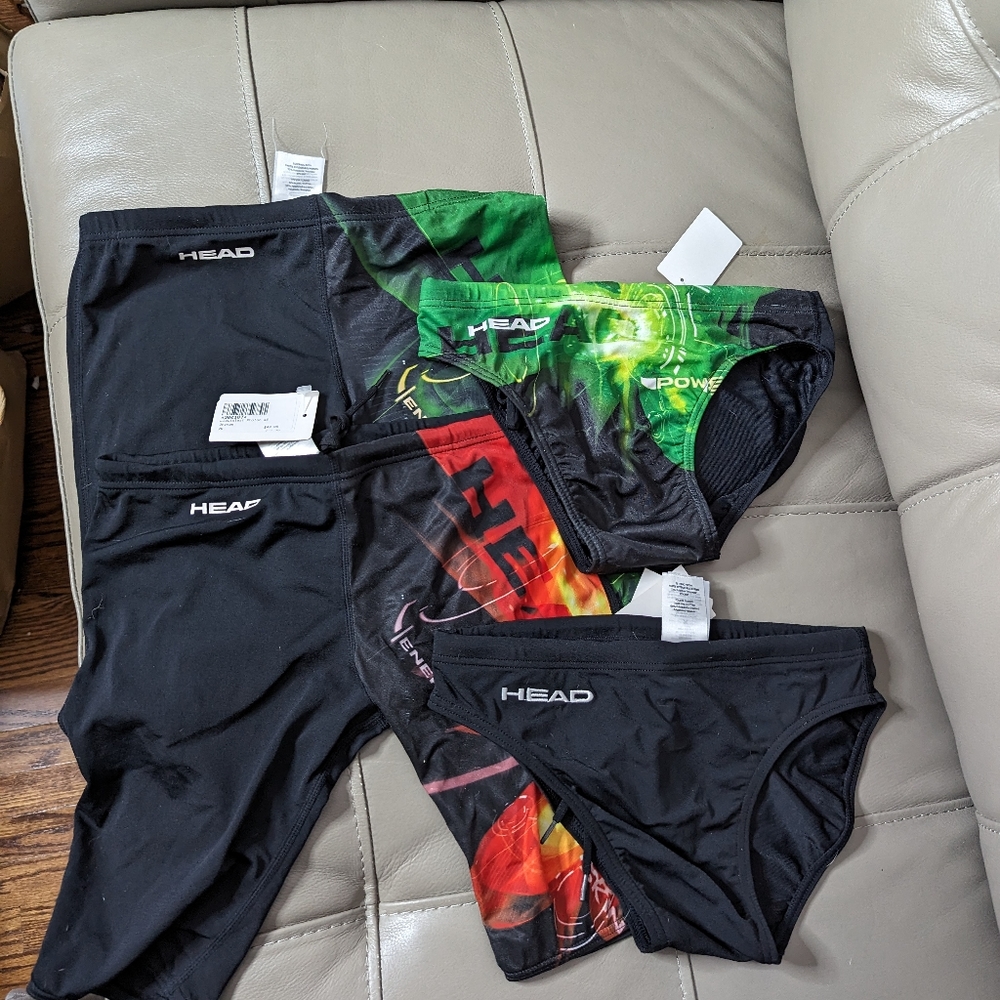 four back of men's swim suit